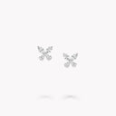 Classic Butterfly Diamond Stud Earrings in White Gold | RGE1854