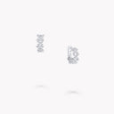 Classic Butterfly Diamond Petite Hoop Earrings White Gold