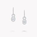 Icon 8 Oval Diamond Earrings White Gold