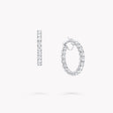 Round Diamond Hoop Earrings in White Gold, 12.00 Carats | RGE400