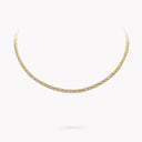 Signature Faceted Diamond Chain Necklace Yellow Gold