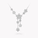 Wild Flower Diamond Drop Necklace White Gold