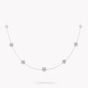 Wild Flower Petite Pavé Diamond Necklace in White Gold | RGN834