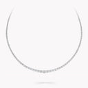 Round Diamond Necklace White Gold | RGN945