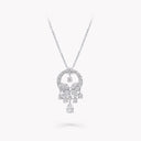 Classic Butterfly Diamond Petite Pendant White Gold