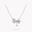 Classic Bow Diamond Drop Pendant in White Gold 2.50ct | RGP610