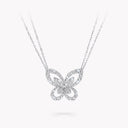 Butterfly Silhouette Large Diamond Pendant | RGP809