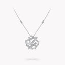 Threads Long Diamond Pendant White Gold | RGP830