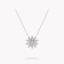 Small Wild Flower Diamond Pendant White Gold