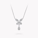 Pavé Butterfly Diamond Drop Pendant White Gold | RGP867