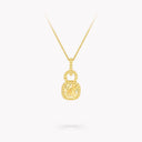 Icon 8 Cushion Yellow Diamond Pendant Yellow Gold
