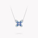 Butterfly Sapphire, Tourmaline and Diamond Mini Pendant White Gold | RGP921