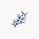 Triple Butterfly Sapphire, Tourmaline and Diamond Ring White Gold | RGR1106