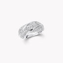 Spiral Diamond Ring White Gold