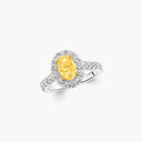 Icon Oval Yellow and White Diamond Engagement Ring