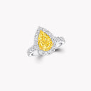 Icon Pear Shape Yellow Diamond Engagement Ring White Gold