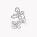 Multi Butterfly Silhouette Diamond Ring in White Gold | RGR753