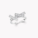 Threads Diamond Mini Ring in White Gold