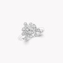 Triple Pavé Butterfly Diamond Mini Ring White Gold | RGR878