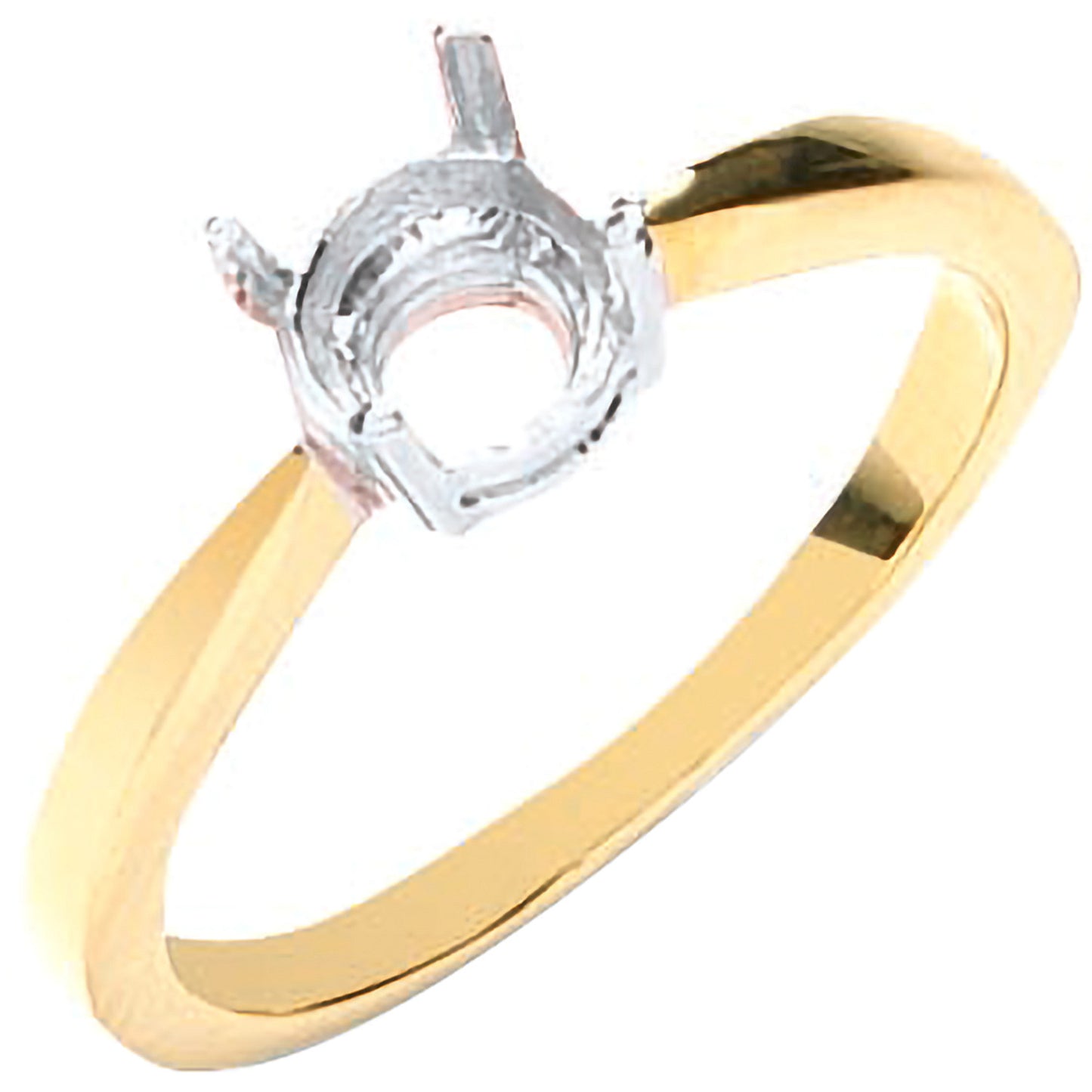 18ct Yellow Gold Ring Mount 0.75ct - 18ct Gold