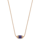 Art Deco Necklace in 18kt Rose Gold with Lapis Lazuli and Diamonds