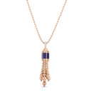 Art Deco Necklace in 18kt Rose Gold with Lapis Lazuli and Diamonds