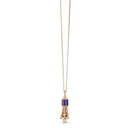 Art Deco Necklace in 18kt Rose Gold with Lapis Lazuli and Diamonds