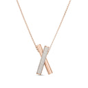 Domino Pendant in 18kt Rose Gold with Diamonds