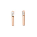 Domino Earrings in 18kt Rose Gold with Diamonds