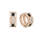 Love in Verona Earrings with Black Jade and Diamonds