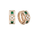 Love in Verona Earrings with Malachite and Diamonds