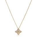 Princess Flower Pendant in 18kt Gold with Diamonds