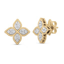 Princess Flower Earrings in 18kt Gold with Diamonds