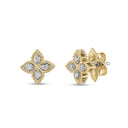 Princess Flower Earrings in 18kt Gold with Diamonds
