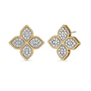 Princess Flower Earrings with Diamonds