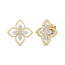 Desert Flower Earrings in 18kt Gold with Diamonds