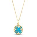 Venetian Medallions Collar with Diamonds and Turquoise