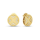Venetian Medallions Earrings in 18kt Yellow Gold with Diamonds