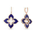 Venetian Princess Earrings in 18kt Rose Gold with Lapis and Diamonds