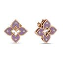 Venetian Princess Earrings in 18kt Rose Gold with Diamonds and Titanium
