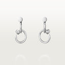 Belle Vante Juste un Clou Double Earrings White Gold