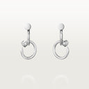 Belle Vante Juste un Clou Double Earrings White Gold