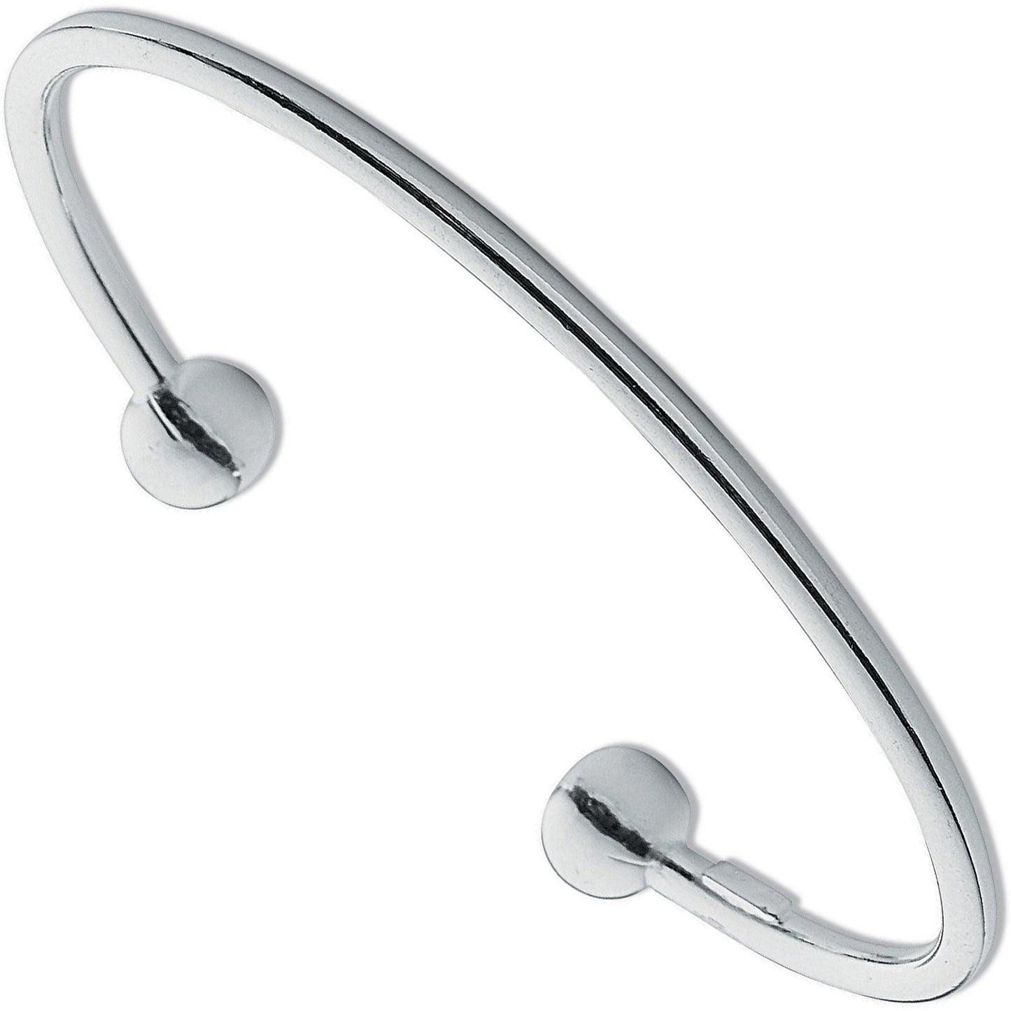 Silver 3mm Torgue Ladies Bangle - Silver