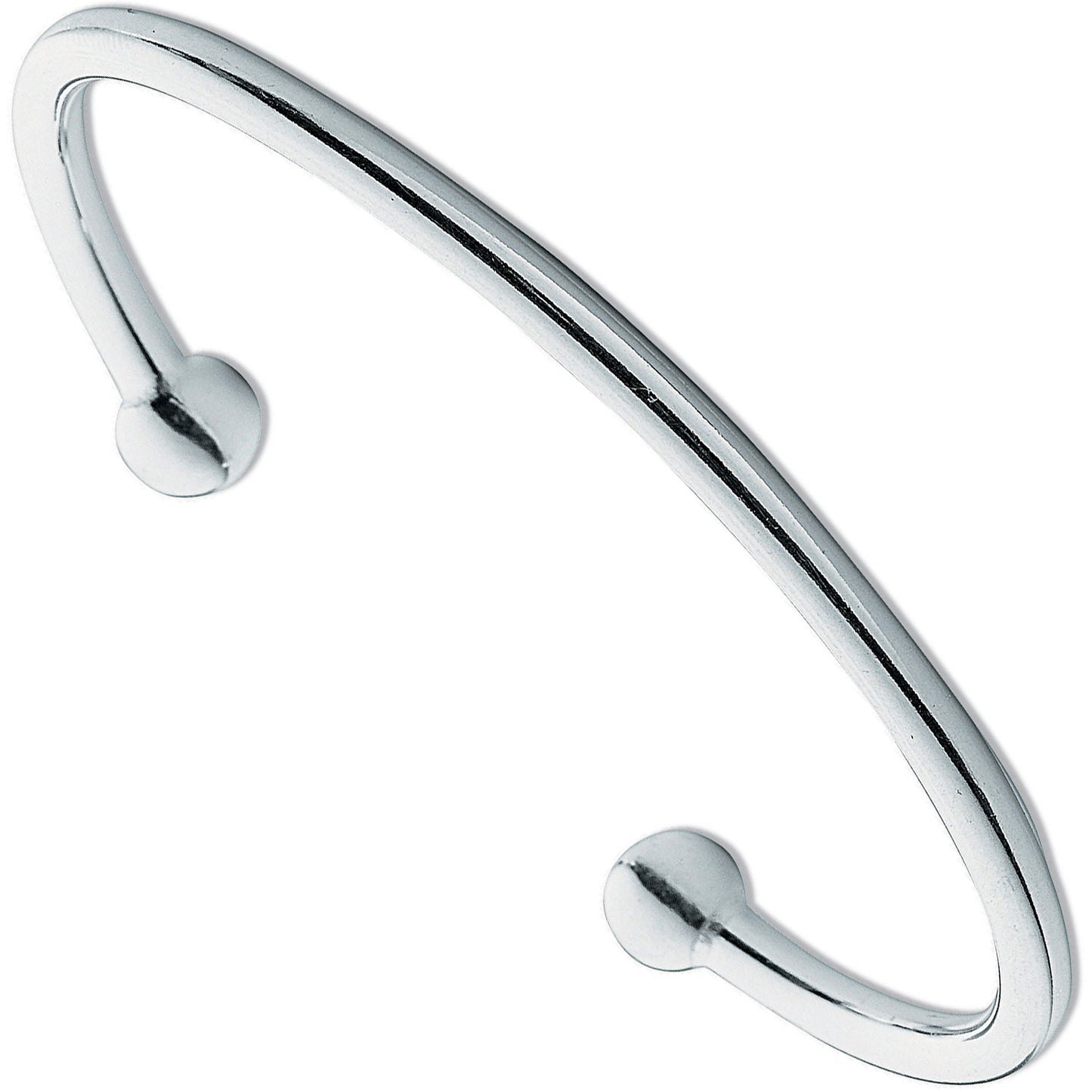 Silver 4mm Torgue Bangle - Silver