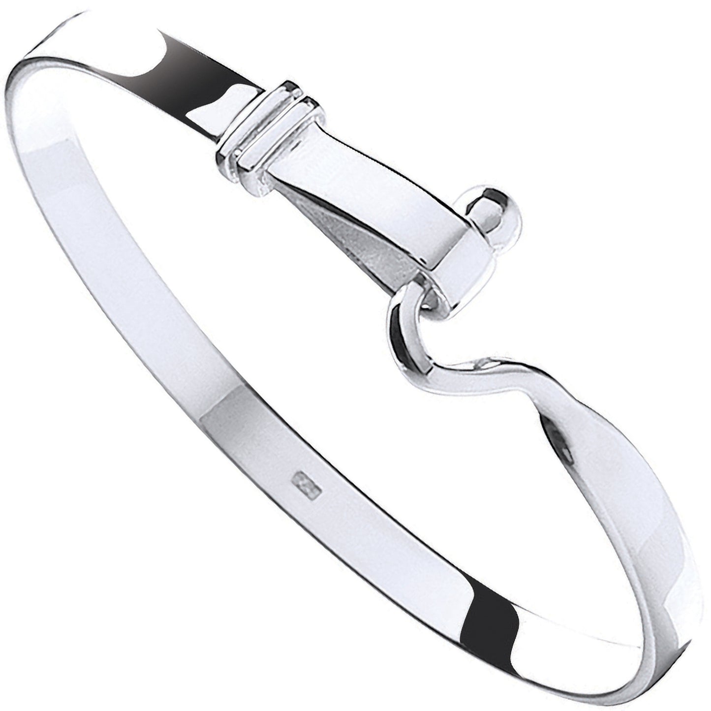 Silver Baby Hook Bangle - Silver