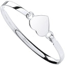 Silver Maiden Heart Bangle