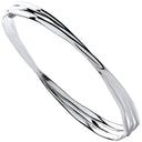 Silver Russian Faceted Ladies Bangle