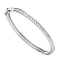 Silver Channel Set Cubic Zirconias Baby Bangle