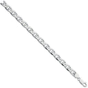 Silver 10mm Anchor Gents 8" Bracelet