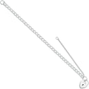 Silver Double Link Curb & Padlock Charm Bracelet